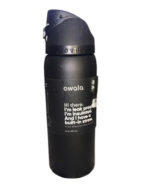 Owala FreeSip Stainless Steel Insulated Water Bottle, 32oz, Very Very Dark
New
